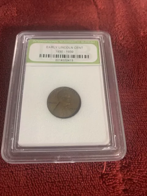 1938 Lincoln Wheat Cent 1c Certified By INB