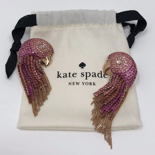 KATE SPADE NEW York Tropical Paradise Statement Parrot Fringe 