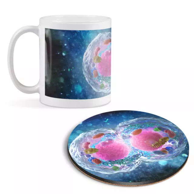 Mug & Round Coaster Set - Cell Division Biology Science 3D   #44549