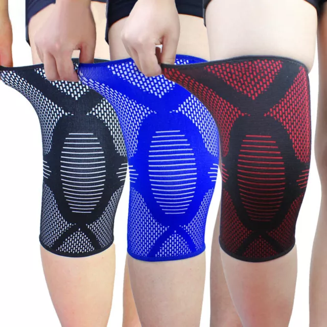 Knee Sleeve Compression Brace Support For Sport Joint Pain Arthritis Relief