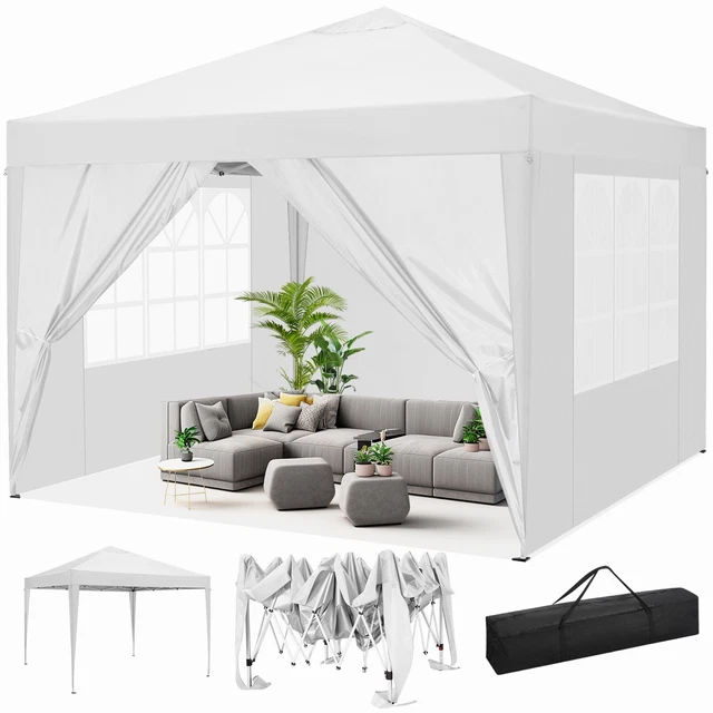 Pavillon 3x3 m Faltpavillon Wasserdicht Popup Gartenzelt Sonnenschutz Partyzelt