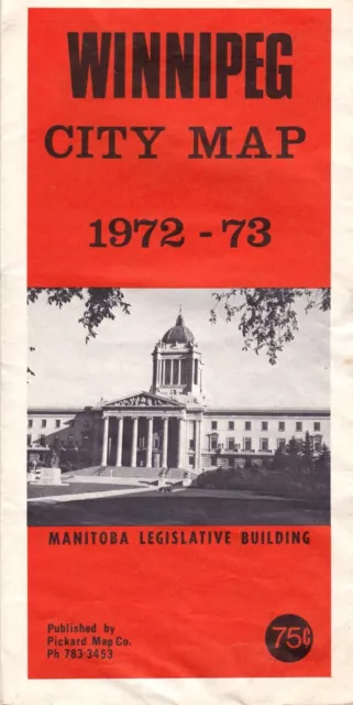 1972 Map 1972 WINNIPEG CITY Map Pickard Map Company msc16 $4.95 - PicClick CA