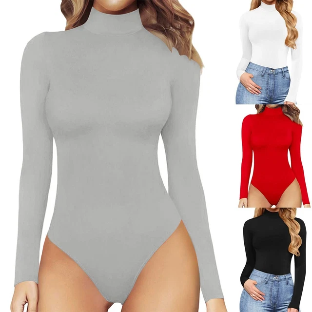Neuf Body Mode Femme Lingerie Manches Longues Maille Pyjama Party Pur