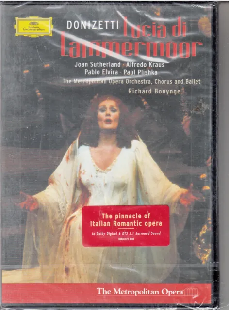 Lucia Di Lammermoor di Donizetti. Bonynge Metropolitan Opera Orchestra. DVD N...