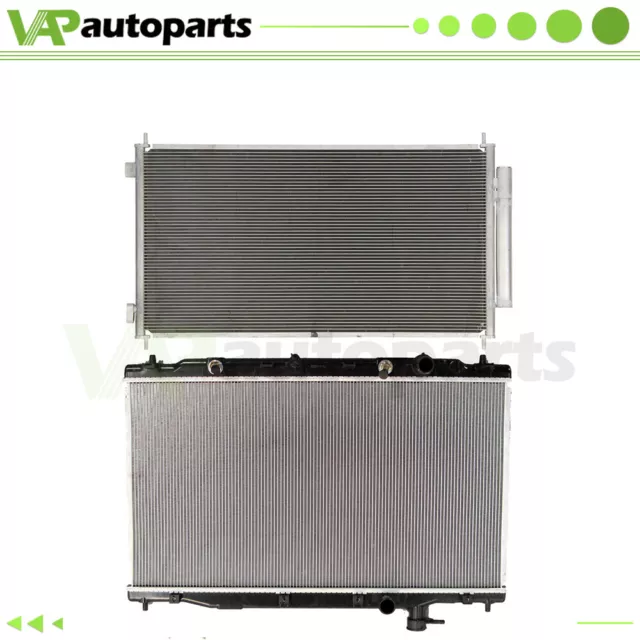 Aluminium Radiator & AC Condenser Cooling For 2007 2008 2009 Honda CR-V 2.4L L4