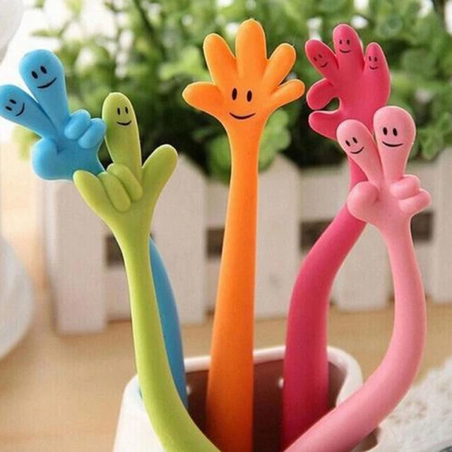 1/5X CUTE CARTOON Ball Point Pen Ballpoint Finger Creative Stationery ...