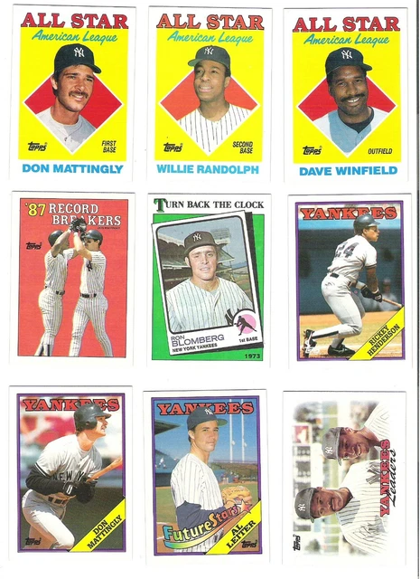 1988 Topps Baseball MLB cards - Pick your Team Set with Traded