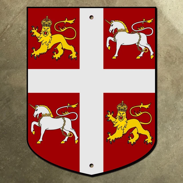 NEWFOUNDLAND PROVINCIAL COAT of arms sign 1638 12x16 shield crest