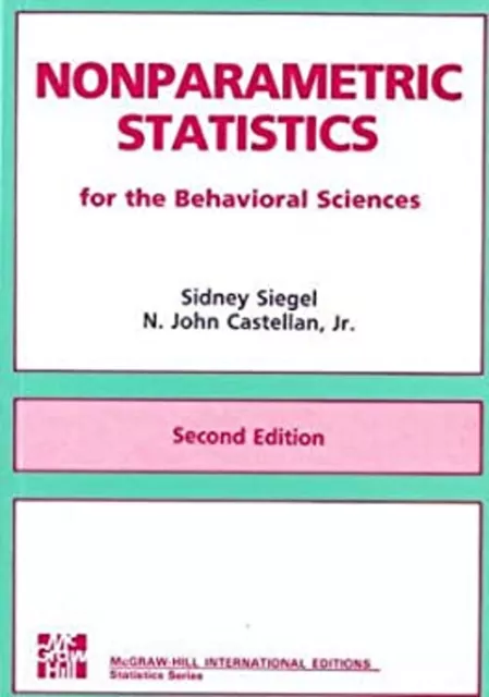 Nonparametric Statistics für Behavioural Science Taschenbuch
