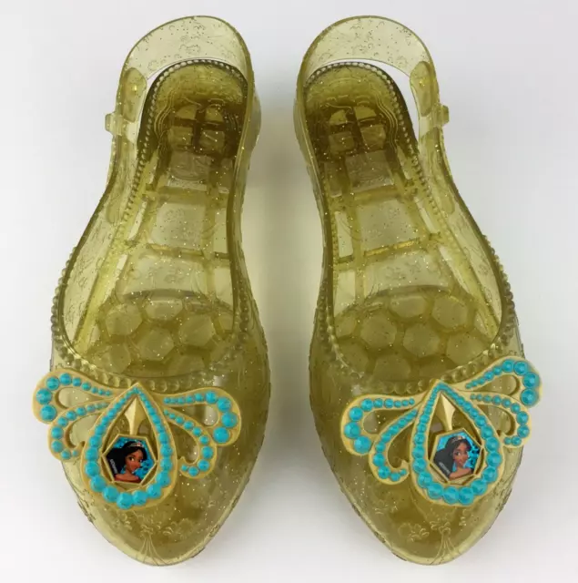 "Zapatillas Disney Elena of Avalor Jaleas Zapatos Niños Tacones Oro Amarillo 7"