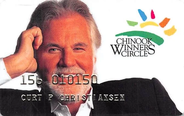 Chinook Winds Casino - Lincoln City, OR - Rare Kenny Rodgers 1st Issue Slot Card