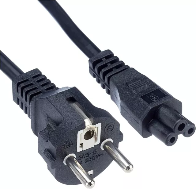 Stromkabel InLine Netzkabel für Notebook/Laptop 3-polig schwarz 2m