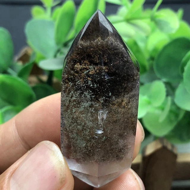 Natural Beautiful Hyaline Red Phantom Ghost Garden Quartz gem tip Crystal 29.7g 3