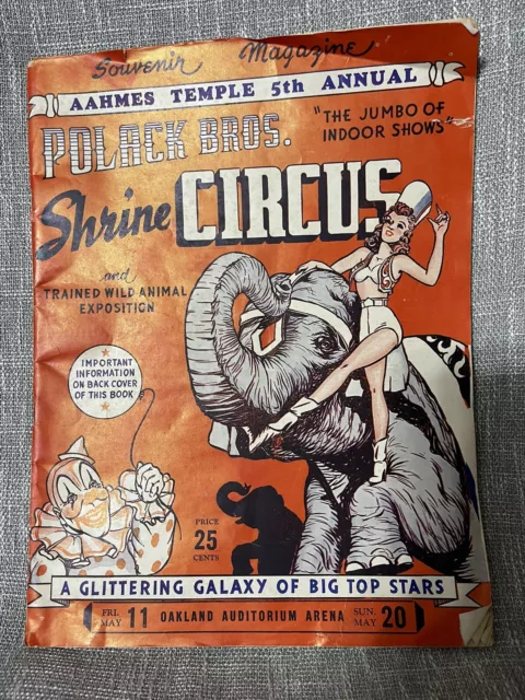 AAHMES Temple 5th Annual Polack Bros. Shrine Circus Souvenir Magazine