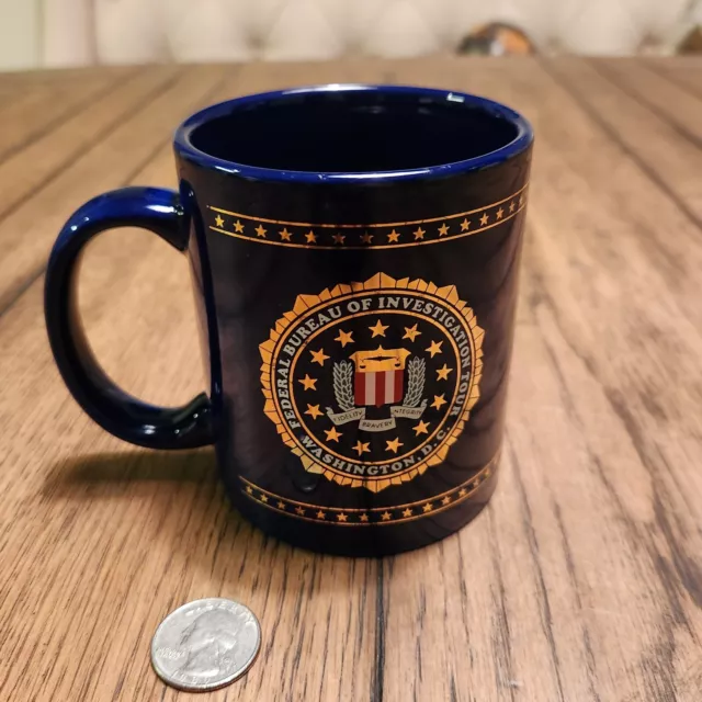 FBI Bureau Of Investigation Tour Blue Coffee Washington D.C. Blue Coffee Cup
