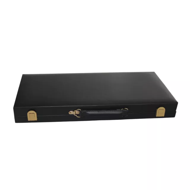 Black Vinyl Faux Leather Poker Chip Case 500 Chip Capacity NEW (cl5)