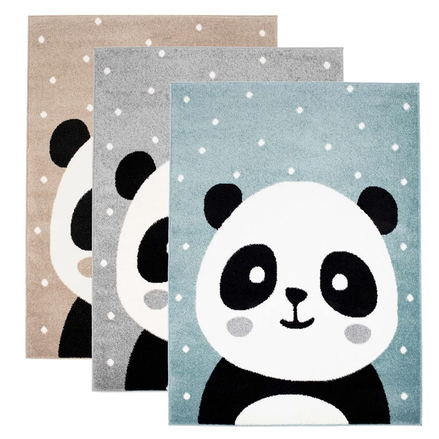 Alfombra Infantil Pelo Corto de Juego Dormitorio Alfombrilla Con Panda-Bär
