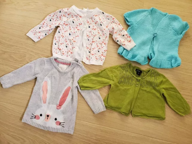 Bundle Of 4 Baby Jumpers/ Cardigan. Age 3-6 Months