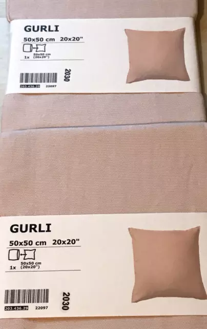 SET OF 2 New Ikea Gurli Cushion Covers in Light Pink 50x50cm 20"x20`'