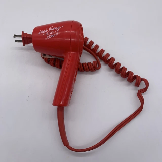 Vintage High Energy 1250 Conair Blow Dryer Travel Size Retro