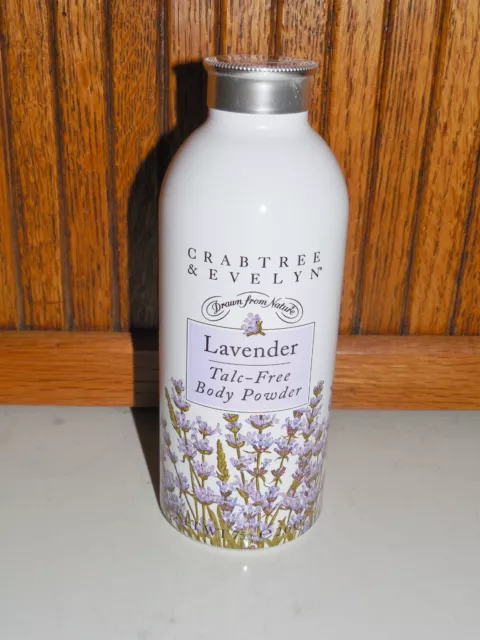 Polvo corporal libre de talco CRABTREE & EVELYN Lavenda 2 oz - NUEVO sellado - Difícil de encontrar