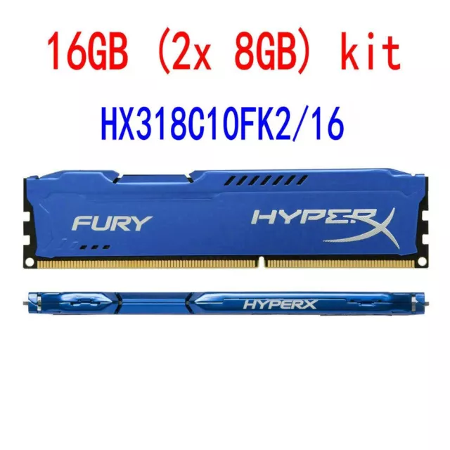 Kingston HyperX FURY 16GB 2x 8GB HX318C10FK2/16 1866MHz DIMM Memory Desktop RAM