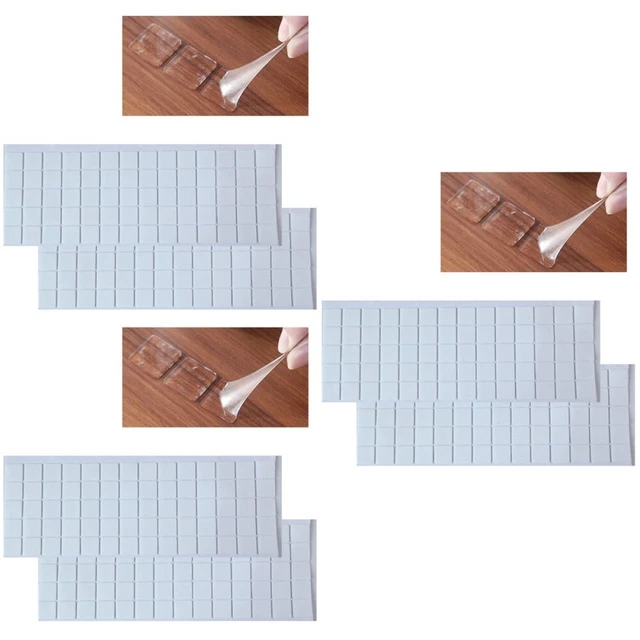 6 piezas acrílico transparente adhesivo de doble cara impermeable fuerte no