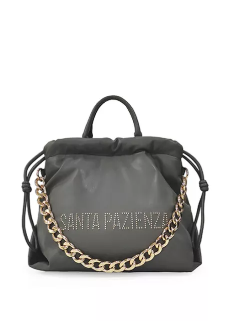 Le Pandorine Borsa Donna Con Due Manici E Tracolla Pam Pazienza Dark Grey