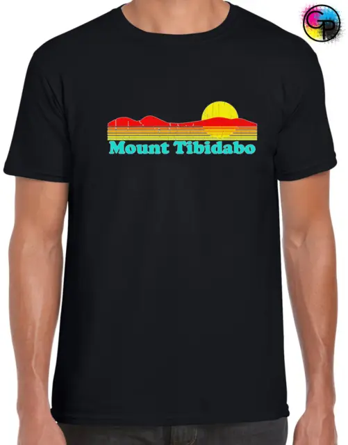 Mount Tibidabo Mens T Shirt Funny Retro Joey Design Ross Top