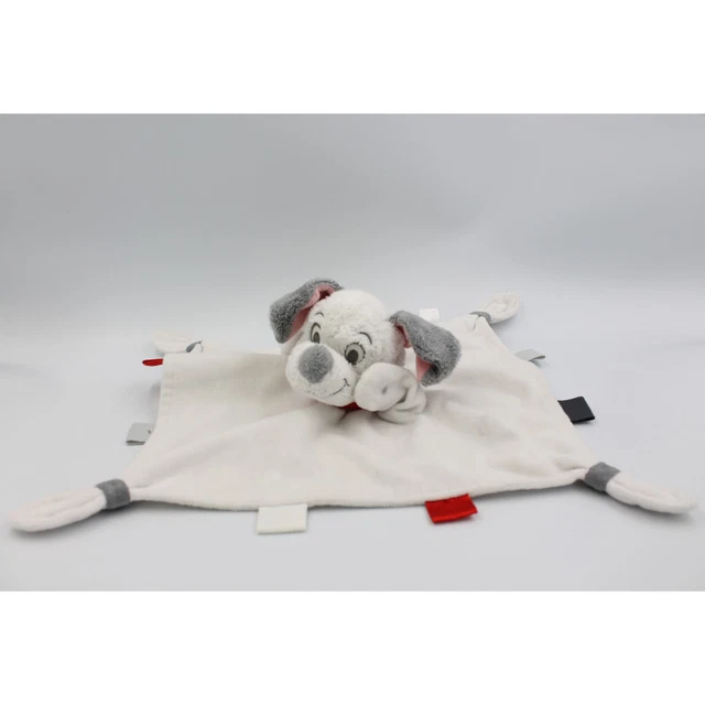 Doudou plat chien 101 dalmatiens blanc gris rouge DISNEY STORE - 18700