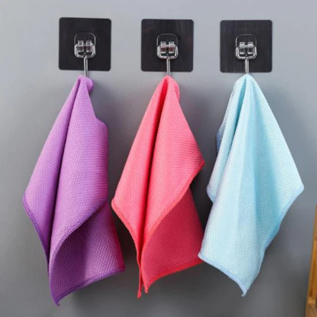 5PCS Glass Cleaning Cloth Traceless Reusable Fish Scale Rag Polishing Microfiber