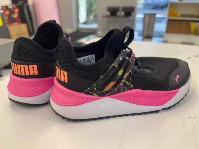 Puma Pacer Future Splatter Neon Sneakers Little Girls 10.5C  388287-01 MINT!