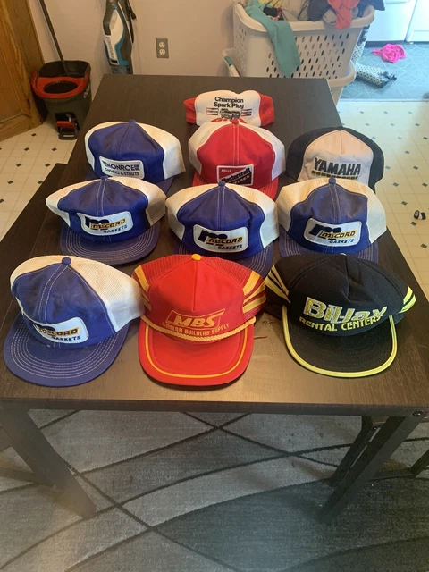 K-brand trucker hat McCord gaskets patch blue snapback cap 3 stripe lot USA K-brand trucker hat McCord gaskets patch blue snapback cap 3 stripe lot USA