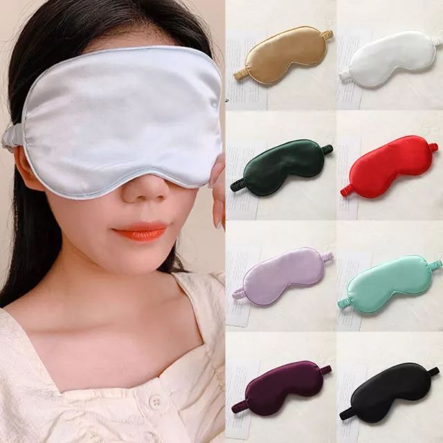 Eye Mask Sleep Travel Masks Sleeping Blindfold Imitation Silk Soft Travel Shade