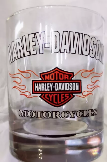 Harley Davidson Motorcycles Logo Whiskey Glass 4" Tall