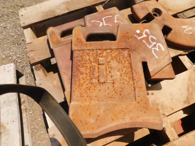 International Harvester Tractor, Front Suitcase Weights x 2, Tag #355