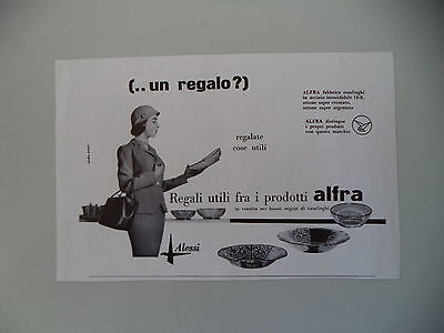 advertising Pubblicità 1956 VASSOI ALFRA ALESSI 