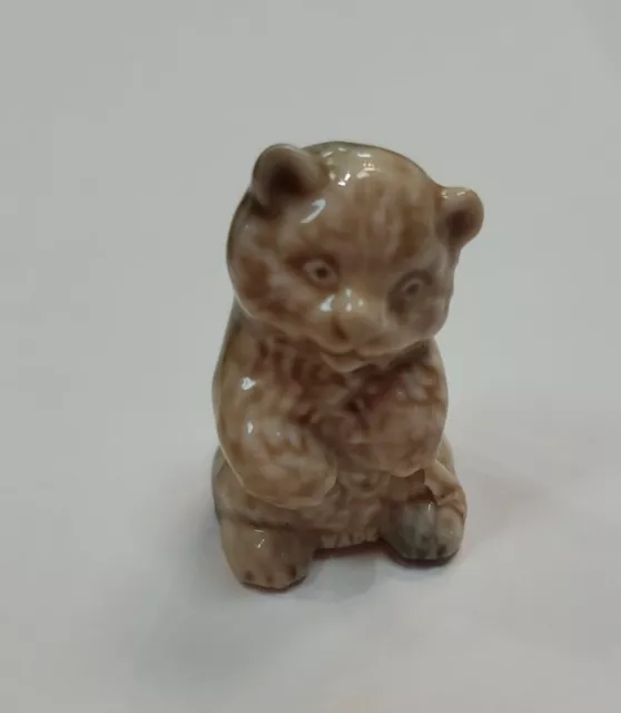 Wade Bear Cub Brown Green Whimsical Figurine 1983-85 Vintage England Porcelain