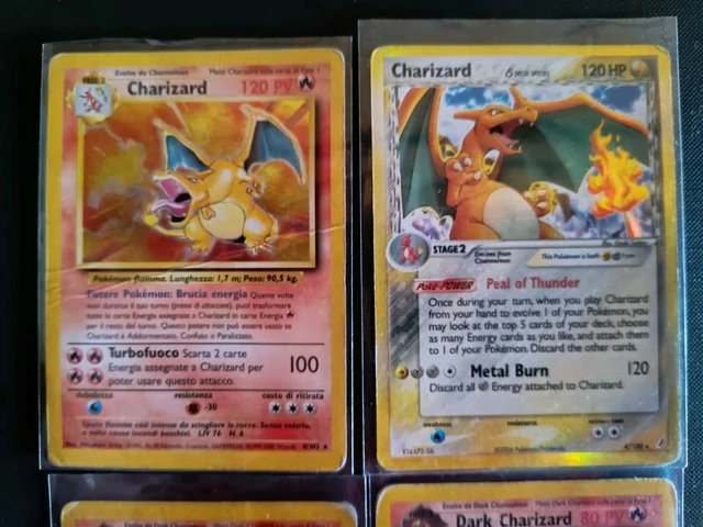 Charizard Ride Base CHARIZARD SET BASE 4/102, dark Charizard Prima Edizione, Charizard ...