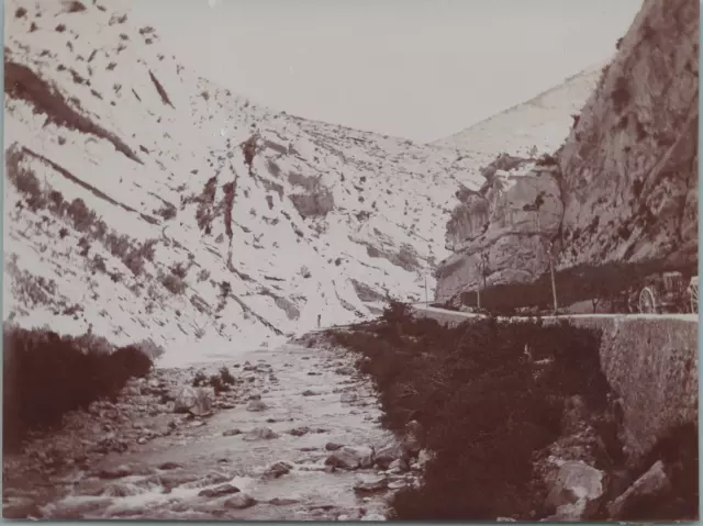 France, Buis-les-baronnies, Défilé d&#039;Ubrieux, Vintage print, circa 1895 Tir