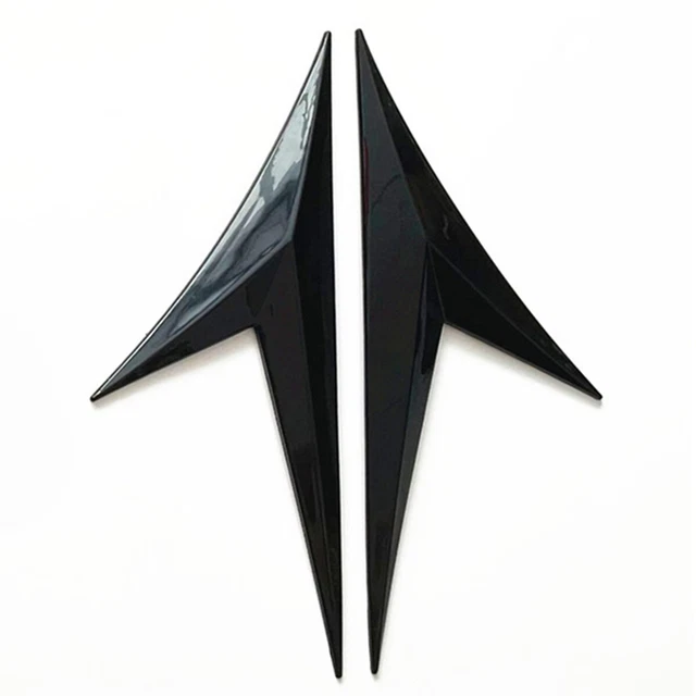 2PCS 3D Badge Logo Car Fender Stickers Side Wing Emblem Decal Anti-scratch Trim