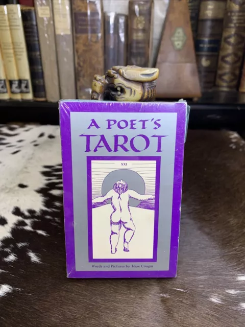 A POETS TAROT 1986 by Jesse Cougar 1st printing Women Oriented 74 card DECK NEW