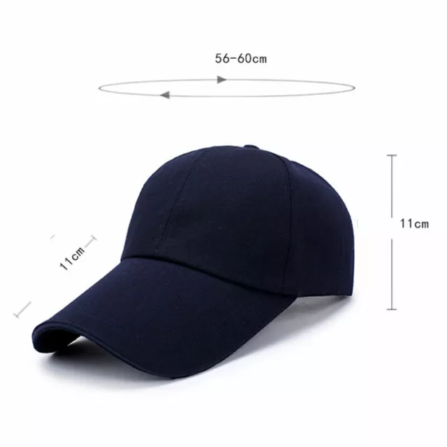 Casquette De Baseball Pour Hommes Longue Visière Bord Ombré Snapback Chapeau R 3