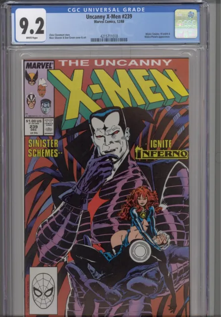Uncanny X-Men #239 CGC 9.2 1988 Marvel Comics Mr. Sinister & Polaris App