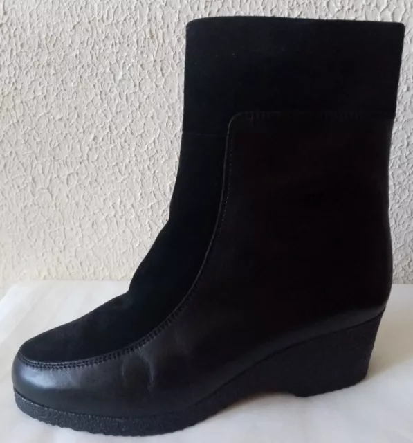 Bottines noires femme Marco, pointure petit 39 - UK 5,5, très bon état
