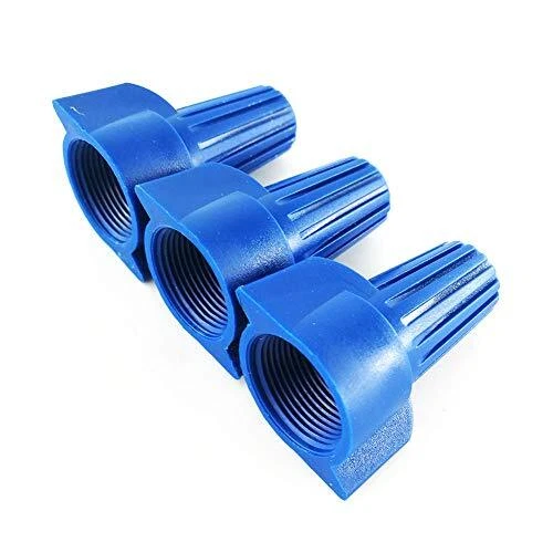 Blue Winged Electrical Wire End Connectors Caps Bulk 100 Pack Large Twist-on ...