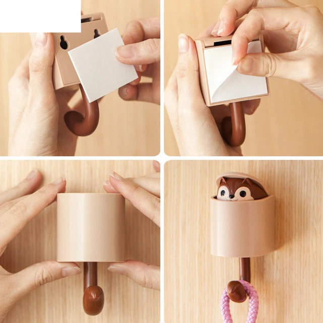 Creative Cat Hook Cute Seamless Dormitory Bedroom Door Hangers Hooks Key