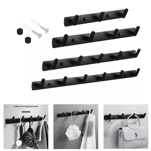 3/4/5/6 Hooks Over the Door Holder Towel Coat Key Wall Hanging Rack Hook Hanger