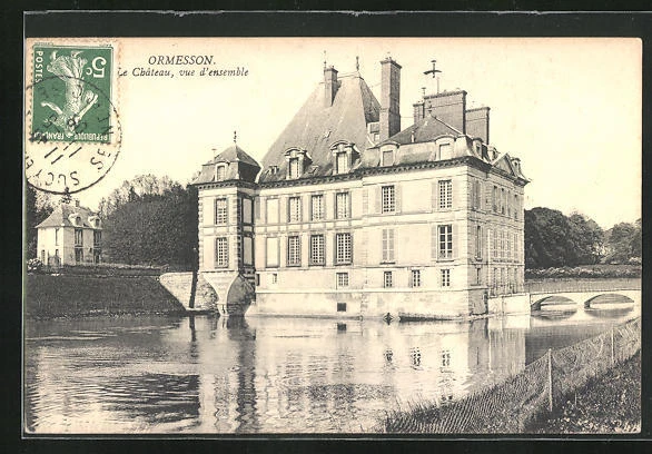 CPA Ormesson, Le Chateau, vue d´ensemble 1908