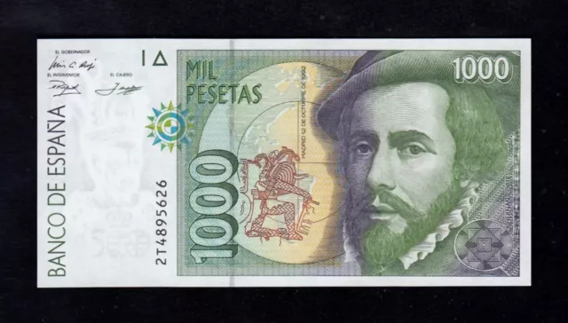 F.c. 1000 Pesetas 1992 , Serie 2T , S/C .